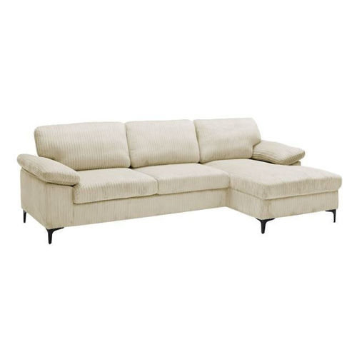 Picture of CYRIL Καναπές Αριστερή Γωνία, Ύφασμα Κοτλέ Μπεζ  E9583,2