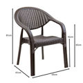 Picture of BAMBOO Pro Πολυθρόνα Κήπου - Βεράντας Στοιβαζόμενη, PP-UV (Rattan Look) Καφέ   E3032,4