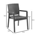 Picture of Lora Pro  Πολυθρόνα PP  Ανθρακί (Rattan Look)   E3030,3
