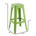 Picture of RELIX PP Σκαμπό BAR Στοιβαζόμενο, PP Απόχρωση Lime  E51900,3