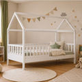 Picture of DREAM τ.Montessori Παιδικό Κρεβάτι, για Στρώμα 90x190cm, Ξύλο Πεύκου Απόχρωση Λευκό EK701,1