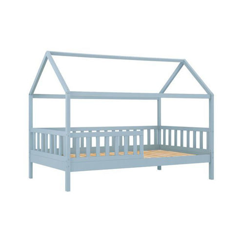 Picture of DREAM τ.Montessori Παιδικό Κρεβάτι, για Στρώμα 90x190cm, Ξύλο Πεύκου Απόχρωση Γαλάζιο  EK701,3